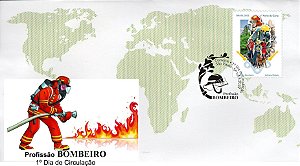 2022 Bombeiros - Conjunto de 3 FDCs  (não oficiais) 3 carimbos de 1⁰ diferentes