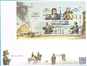 2020 Uruguai - Beethoven 200 anos FDC