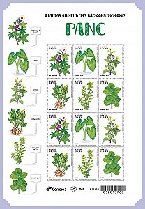 2024 Plantas Alimentícias Não Convencionais - Folha den 12 selos (mint)
