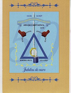 2017 50 anos da Loja Maçônica Abolição e Independência GOSP - Cartela comemorativa