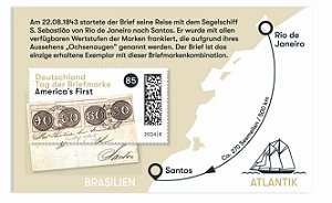 2024 Alemanha -Tesouros da Filatelia - America's First, Bloco mint