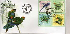 2001 - Aves Brasileiras - FDC oficial - raro