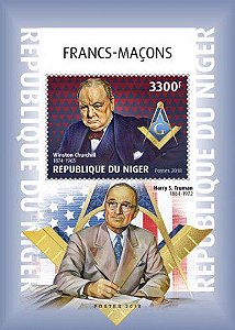 2019 Níger - Winston Churchill - Franco maçons