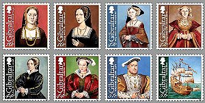 2009 Gibraltar - Henrique VIII e esposas - 500 anos do início de seu reinado