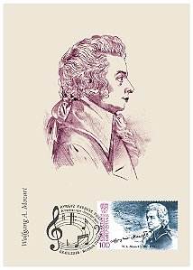 2016 Quirguistão - Wolfgang A. Mozart - máximo oficial (novo) carimbo notas musicais