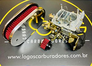 Carburador Weber 460 Gol Motor 1.6 Gasolina + Filtro Esportivo de Ar com Respiro Vermelho
