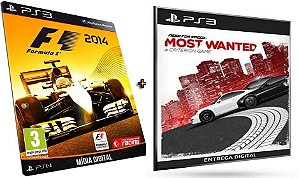 F1 2014 + Need for Speed Most Wanted PS3 Game Mídia Digital PSN Original