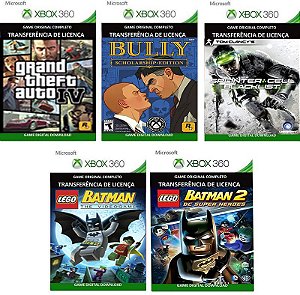 Gta IV + 4 Games Xbox 360 Mídia Digital Original