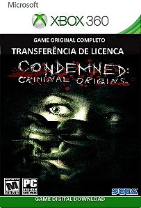 Condemned Criminal Origins Xbox 360 Jogo Digital Transferência Licença