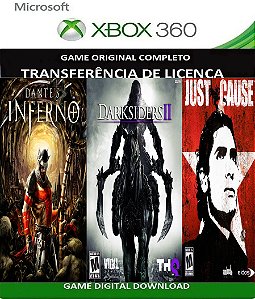 DarkSiders 2 Combo triplo Xbox 360 Jogo Digital Transferência Licença