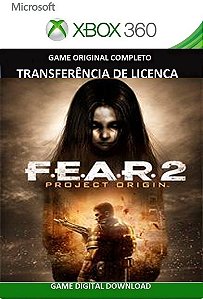 F.E.A.R. 2 Project Origin Xbox 360 Jogo Digital Transferência Licença