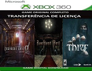 Resident Evil 0 & 1 + Thief Xbox 360 Jogo Digital Transferência Licença