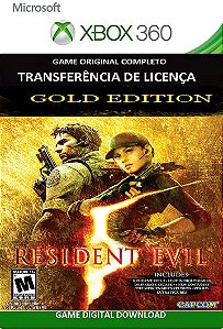 Resident Evil 5 Gold Edition Xbox 360 Jogo Digital Transferência Licença