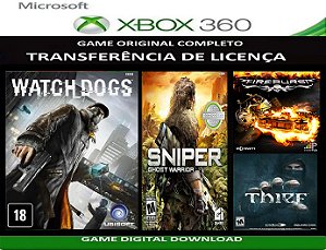 Watch Dogs + 3 Jogos Combo Xbox 360 Transferência Licença Digital