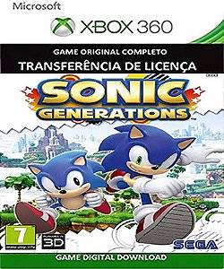 JOGO SONIC GENERATION XBOX 360 MIDIA FISICA USADO