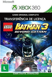 Lego Batman 3 Além de Gotham Game Xbox 360 Licença Digital