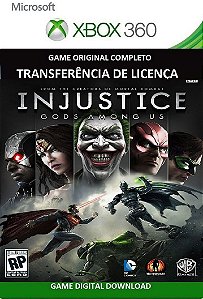 Injustice Gods Among Us Português Xbox 360 Jogo Digital Transferência Licença