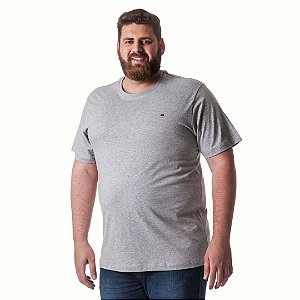 Camiseta Masculina Plus Size Gola Careca