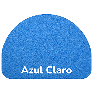 Areia Colorida Azul Clara para Atividades Escolares - Saco Refil 500gr