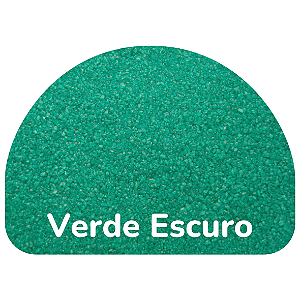 Areia Colorida Verde Escuro para Atividades Escolares - Saco Refil 500gr