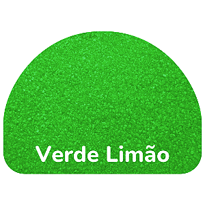 Areia Colorida Verde Limão para Atividades Escolares - Saco Refil 500gr