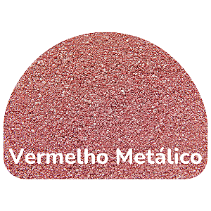 Areia Colorida Vermelha Metálica para Atividades Escolares - Saco Refil 500gr