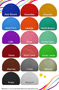 Kit 10 Sacos Refil 500gr - Areia Colorida para Atividades Escolares - Disponível em 17 cores