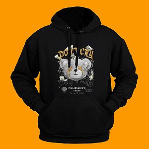 Blusão Moletom Algodão Blusa Frio Canguru Flanelado Estampa Urso Cry