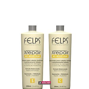 Kit Shampoo e Condicionador Pós Química X-Repair 250ml Felps Professional