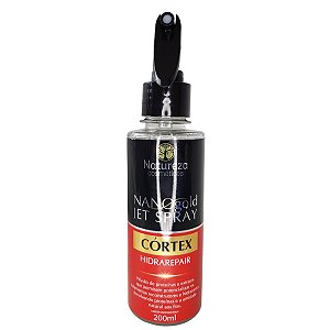 Fluído Nano Gold Jet Spray Córtex HidraRepair Potencializador de Hidratações e Reconstruções- Natureza Cosméticos 200ml