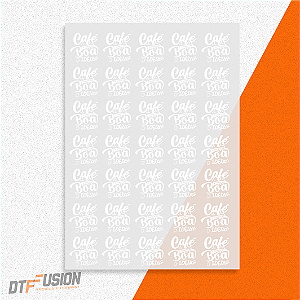 Cartela DTF UV Adesivo - Café Branco V1 - Tamanho A3