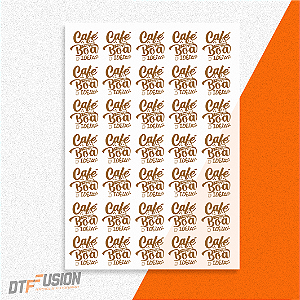 Cartela DTF UV Adesivo - Café Marrom V1 - Tamanho A3