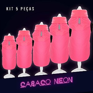 KIT 5 PEÇAS - Ref 948 Casaco Neon Rosa