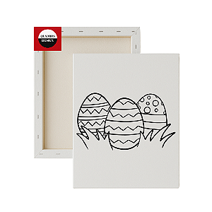 Tela para Pintura Infantil - Ovos Decorados da Páscoa