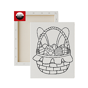 Tela para Pintura Infantil - Cestinha de Ovos da Páscoa