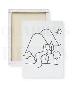 Tela Para Pintura Infantil Colorir Pintar Canvas Foguete com Tinta