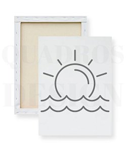 Tela para Pintura Infantil - Sol e Mar