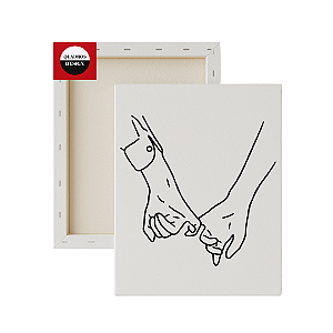 Tela para Pintura Infantil - Mãe Segurando a Mão do Filho