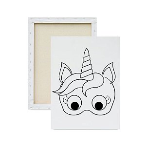 Tela Para Pintura Infantil Colorir Pintar Canvas Animais Marinhos com Tinta  e Pincel - Loja PlimShop