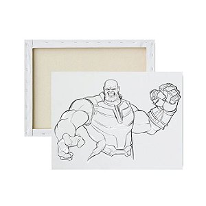 Tela Para Pintura Infantil - Thanos Raivoso