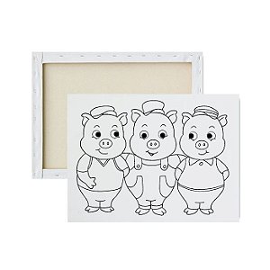 Tela Para Pintura Infantil Colorir Pintar Canvas Animais Marinhos - Loja  PlimShop