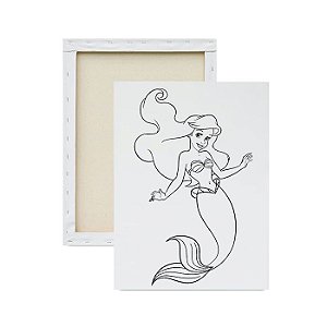 Tela para Pintura Infantil - Pequena Sereia Ariel