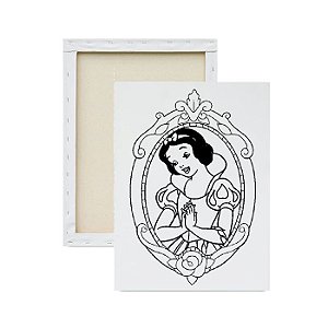 Tela para Pintura Infantil - Princesa Branca de Neve no Espelho
