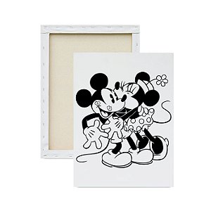 Tela Para Pintura Infantil - Minnie e Mickey