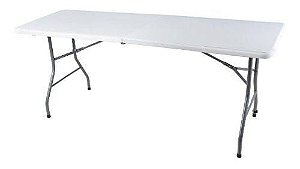 Mesa Dobrável MaxChief Branca 180cm x 70cm - Ciclone Magazine - Tudo para  você