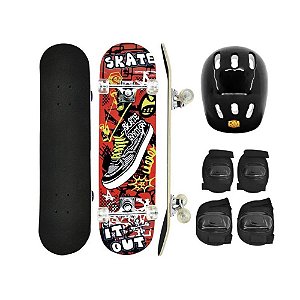 Skate Com Acessórios Radical DM Toys DMR6052 Tênis