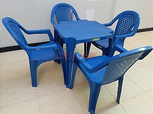 Jogo de Mesa Topplast Isabela Azul