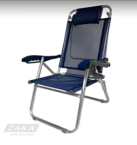Cadeira Zaka UP Line Azul Marinho 5 Posições 120KG