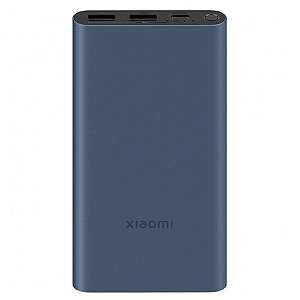 Carregador Portátil Xiaomi 10000Mah Power Bank Azul