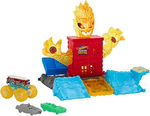 Pista Hot Wheels Monster Trucks Arena Apaga Incêndio - HTP39